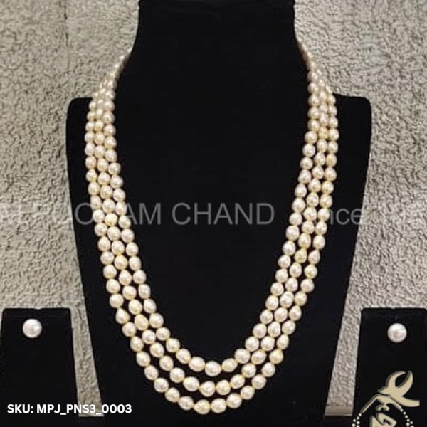 Three Line Pearl Necklace_0003